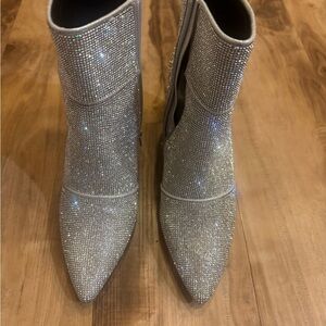 Target Shimmering Silver Ankle Boots